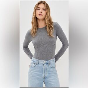 Fleur du Mal gray bodysuit